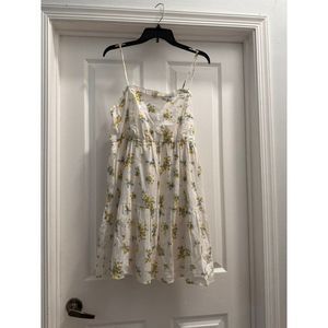 wild fable Women's Mini Dress White Green Size Large